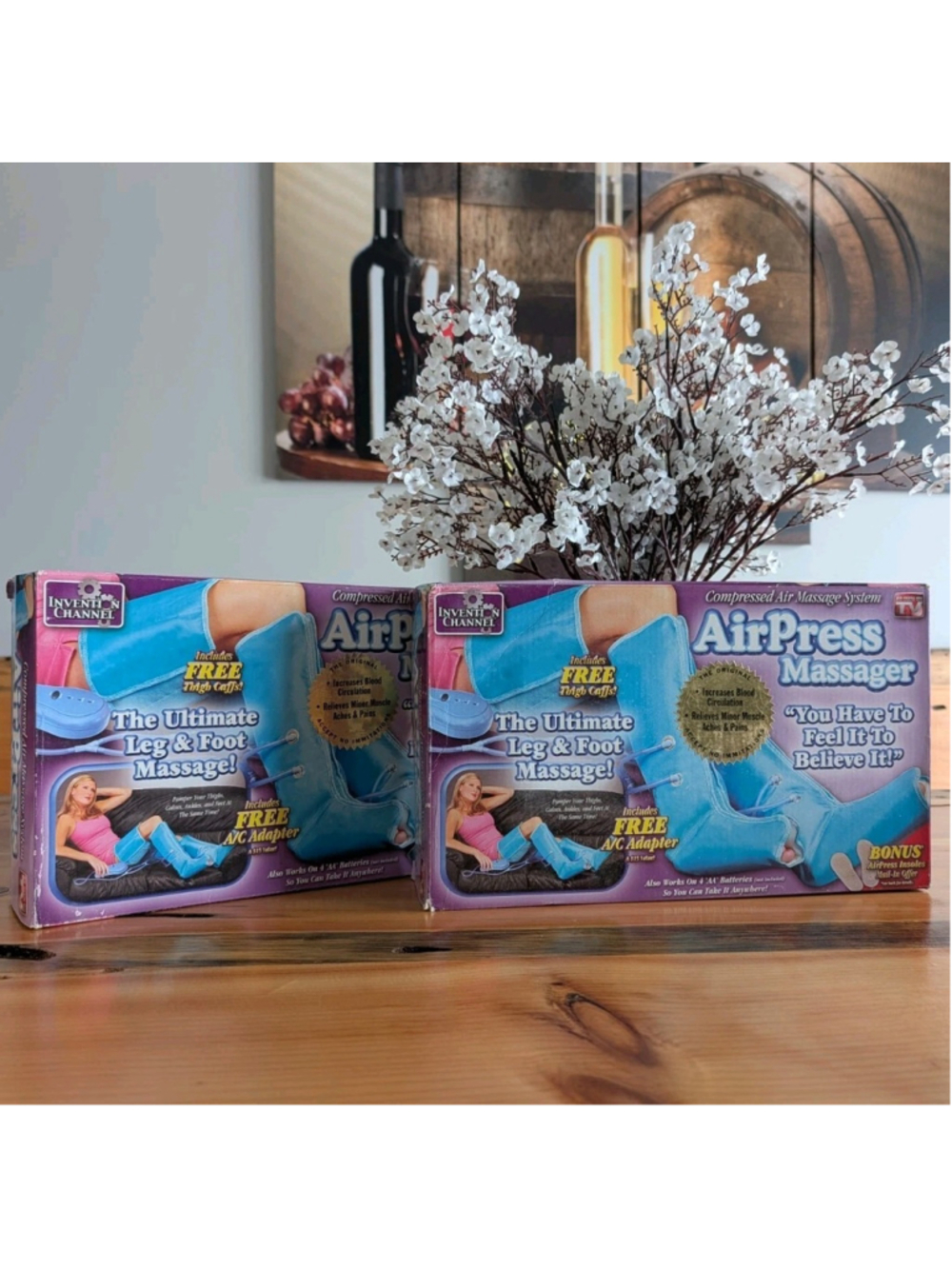 Lot Of 2 AirPress Massager Foot & Leg Massage As Seen On TV- Compression